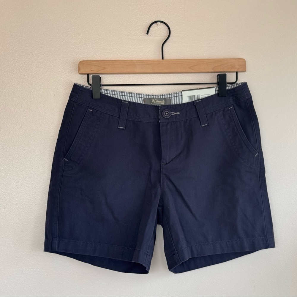 Natural Reflection Women’s 5” inseam 100% Cotton Shorts - Navy / Black Iris